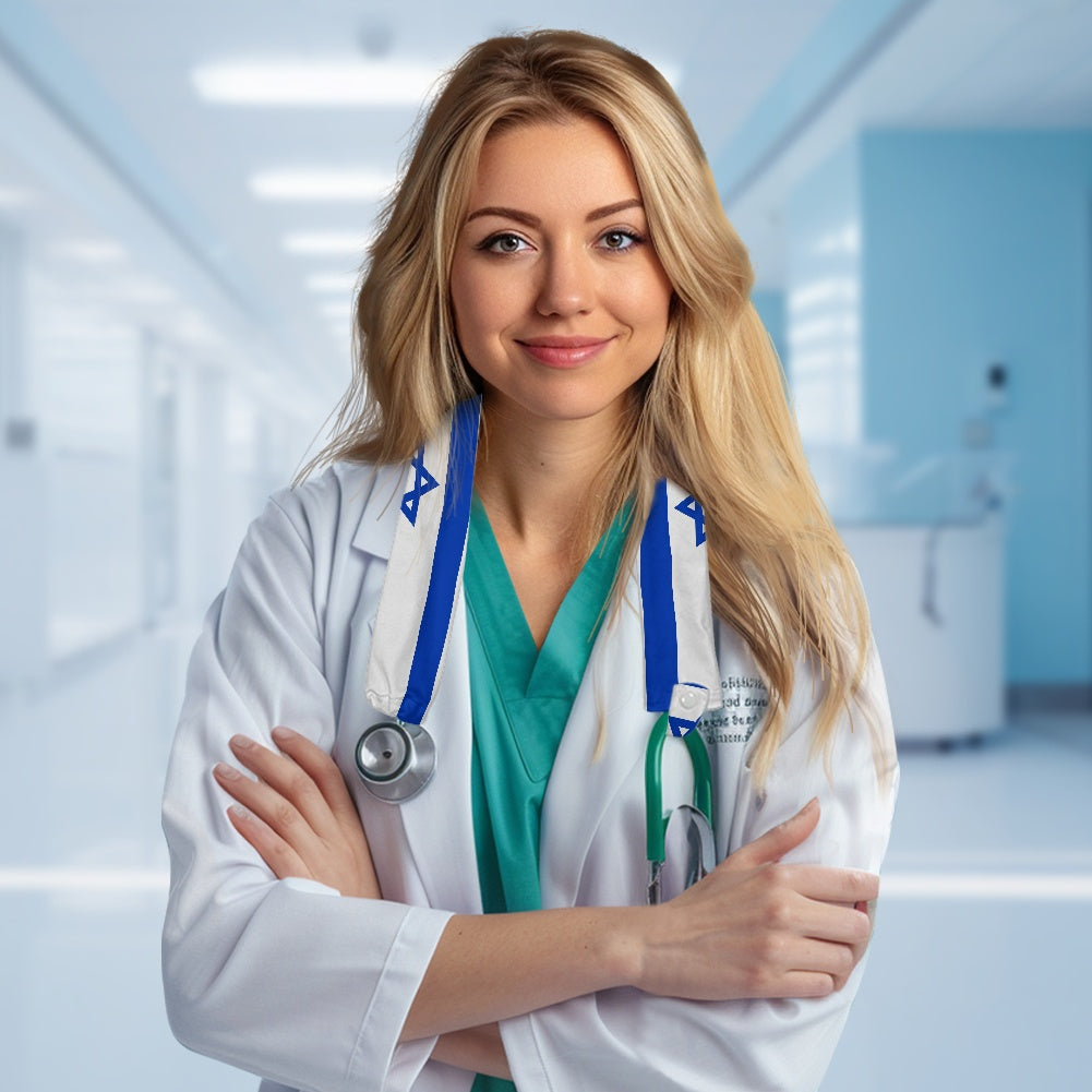 Israel Flag Inspired Stethoscope Protective Cover