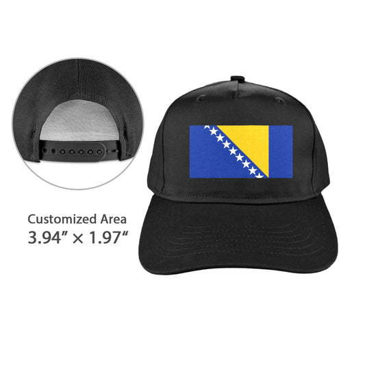 Bosnia and Herzegovina Flag Baseball Cap | Printed in the  USA