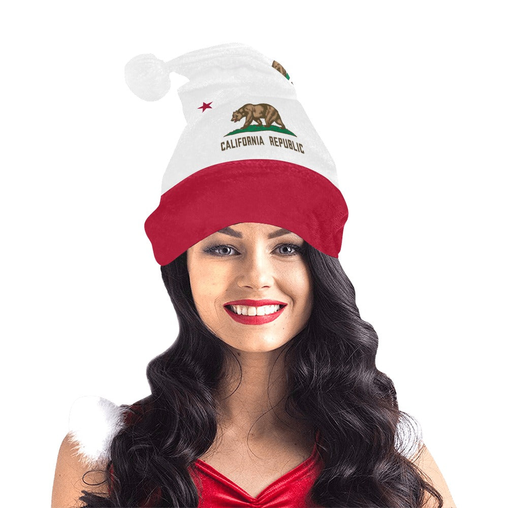 California Flag Christmas Santa Hat
