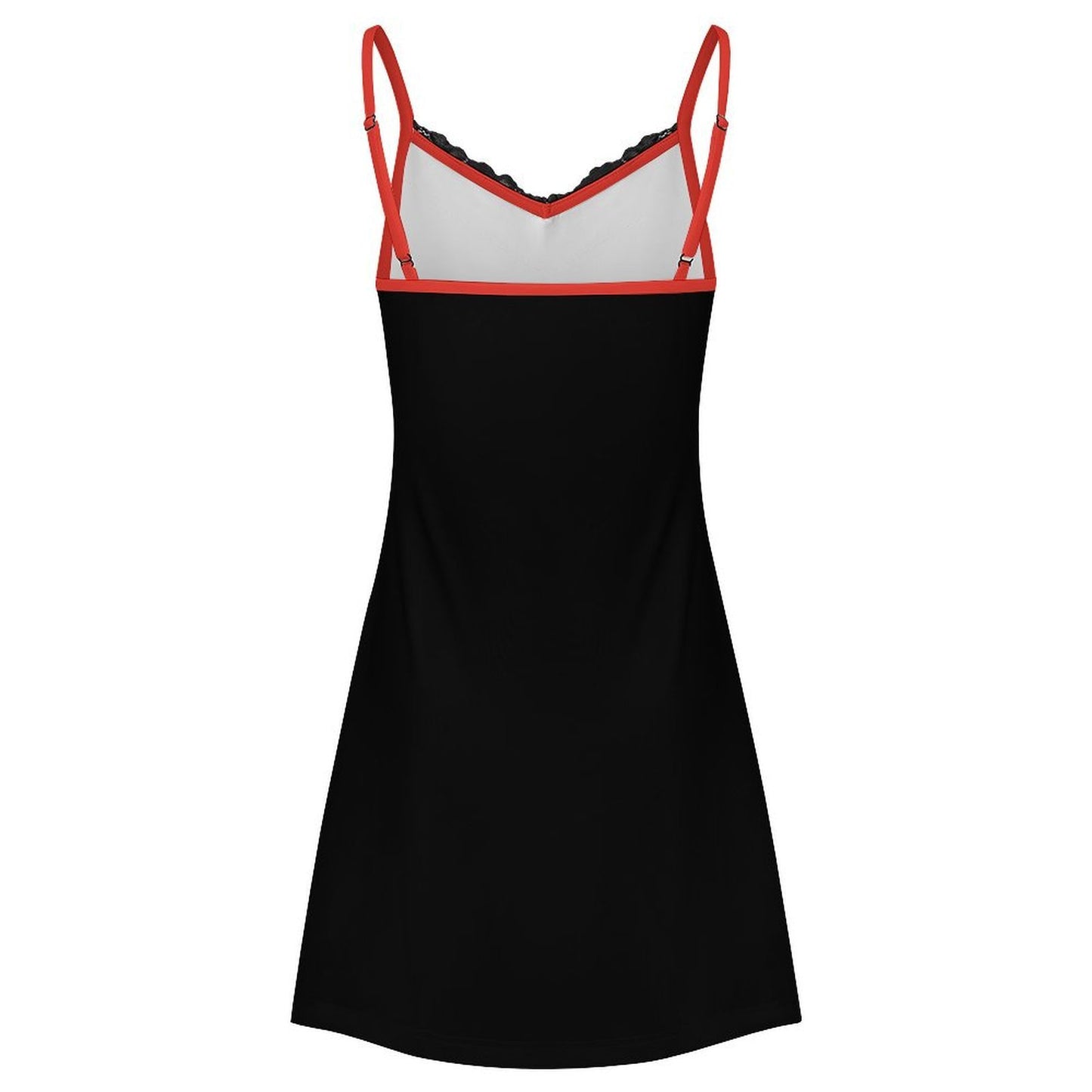 Thin Red Line Flag Inspired Women's Lace Slit Cami Pajama Dress