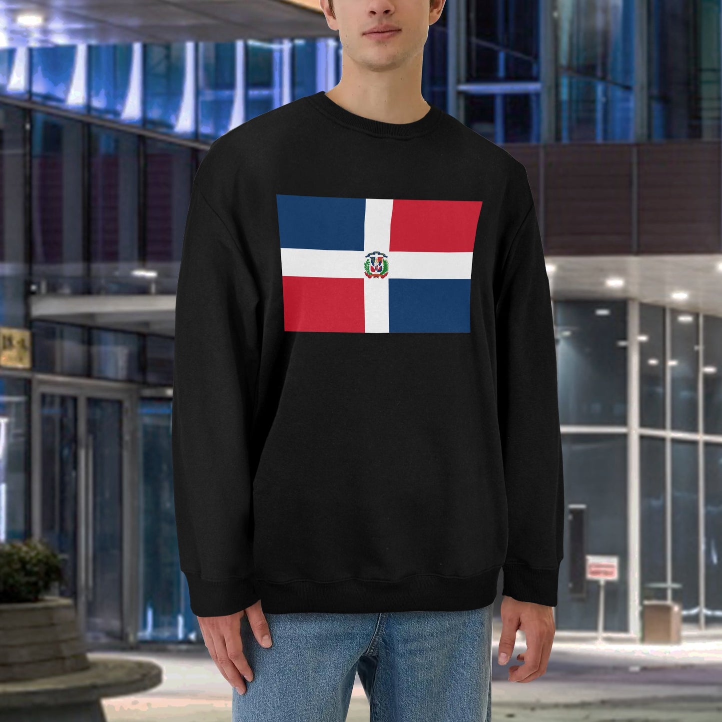 Dominican Republic Flag Unisex Fleece Sweatshirt (Made in the USA)