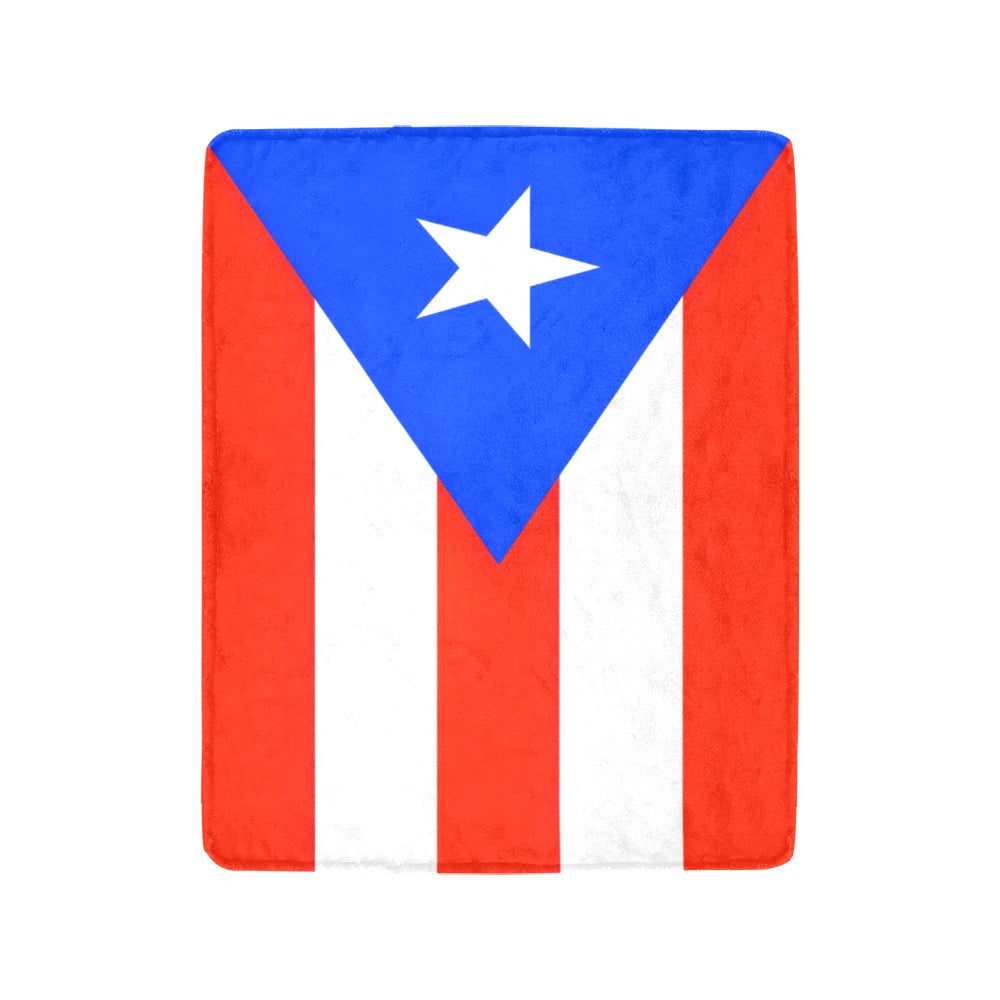 Luv My Flag Puerto Rican flag blanket with vibrant colors.