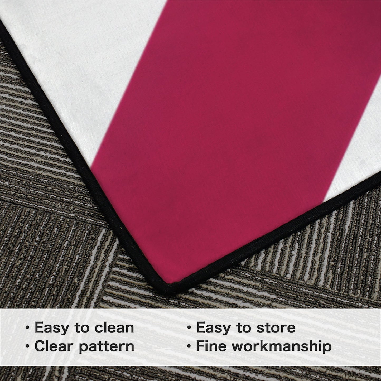 Florida Flag Inspired 84x60 Inch Area Rug with Black Binding (Made in the USA)