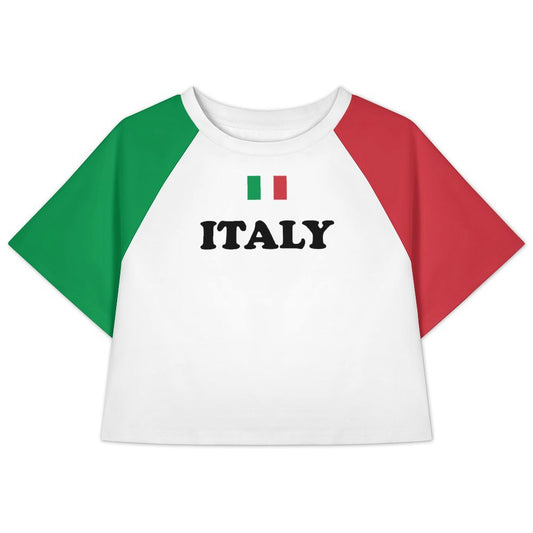 Italy Flag Inspired Women's Cropped Shirt