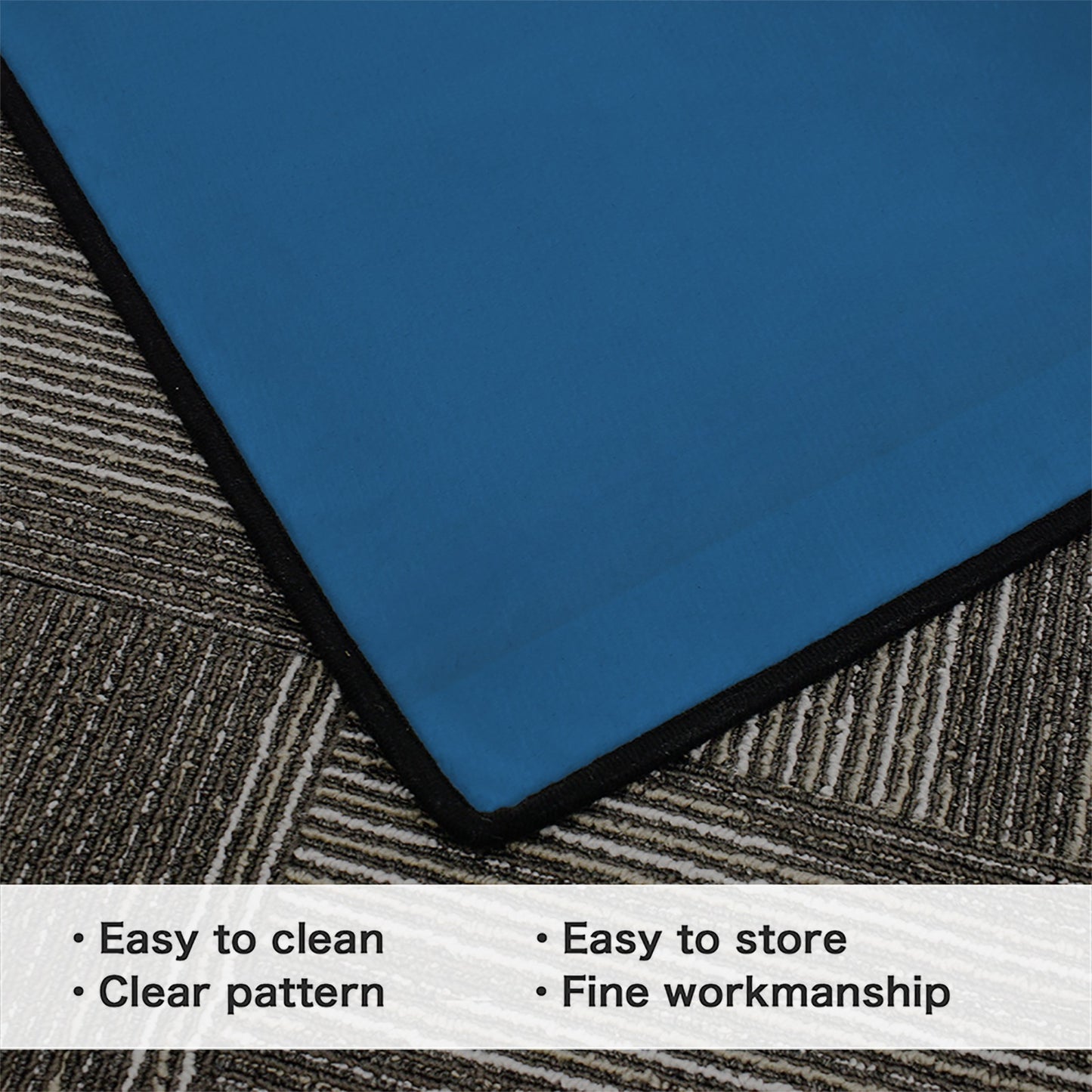 Louisiana Flag Inspired 84x60 Inch Area Rug with Black Binding (Made in the USA)