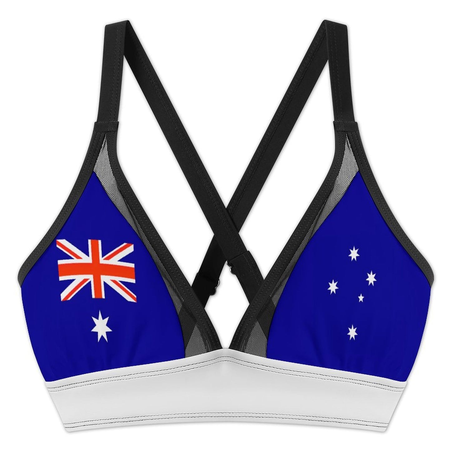 Australia Flag Inspired Women's Mesh Drawstring Skirt and Swimsuit Set