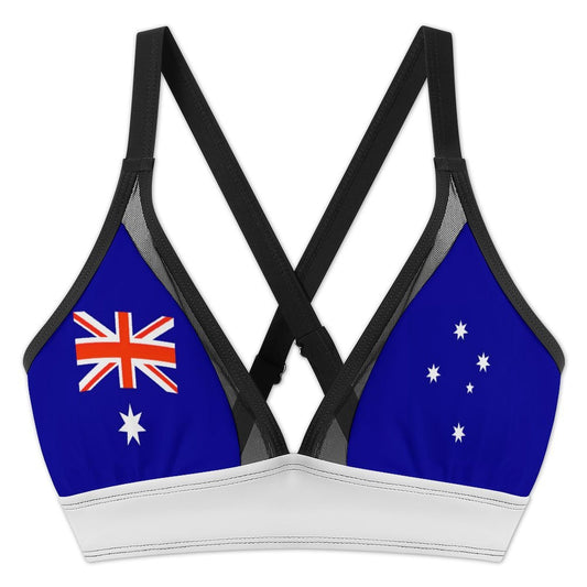Australia Flag Inspired Women's Mesh Drawstring Skirt and Swimsuit Set