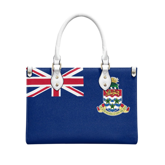 Blue handbag featuring Cayman Islands flag, Luv My Flag.