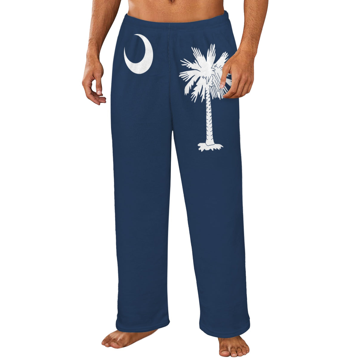 South Carolina Flag Inspired Men's Flannel Pajama Trousers Printed in the USA