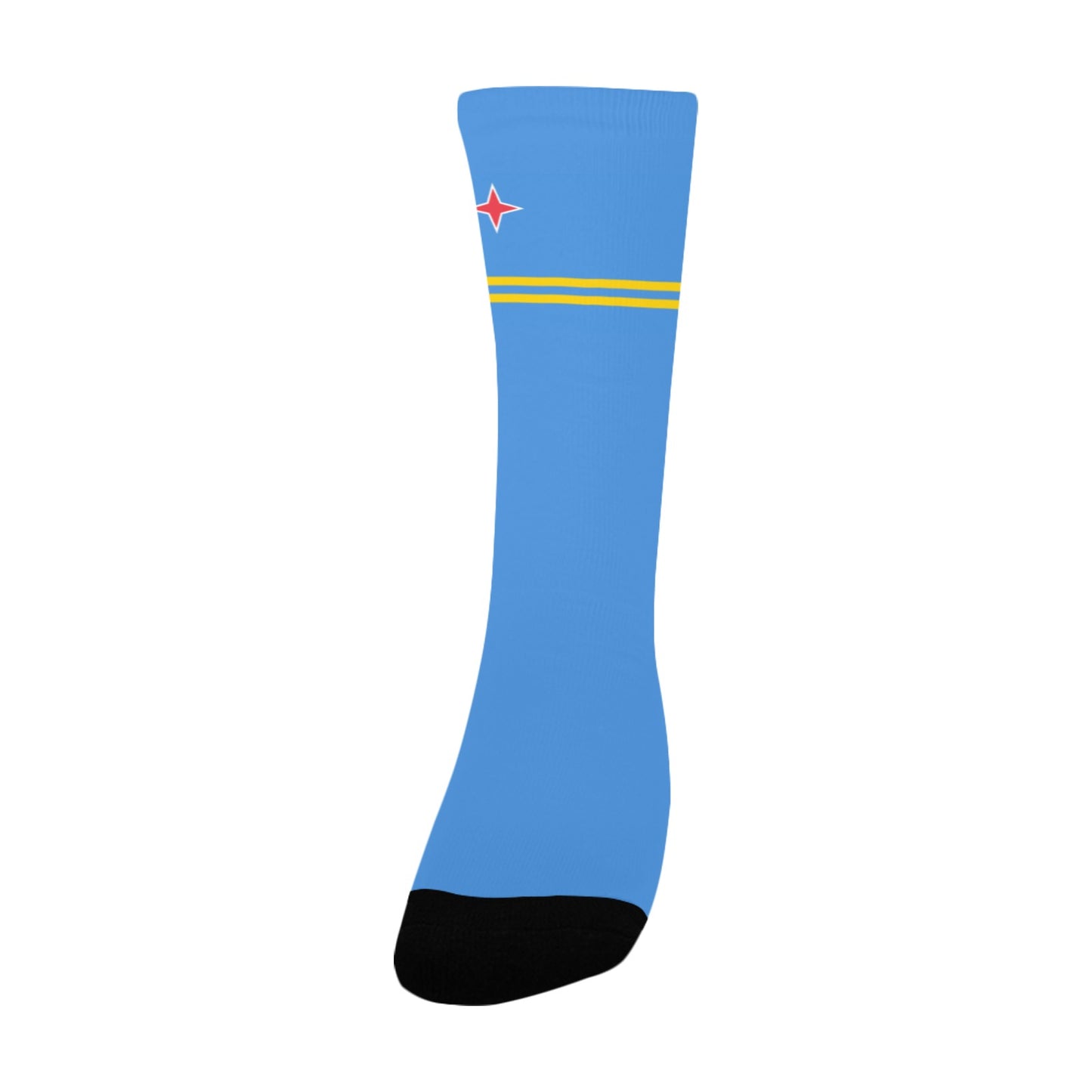 Aruba Flag Inspired Women's Custom  Socks | Ships from USA