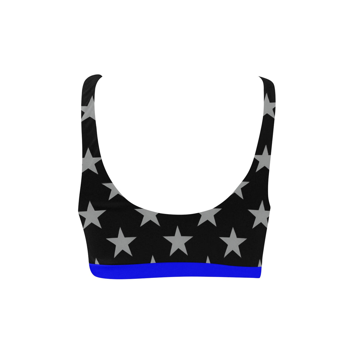 Thin Blue Line Flag Inspired Sport Bikini Top