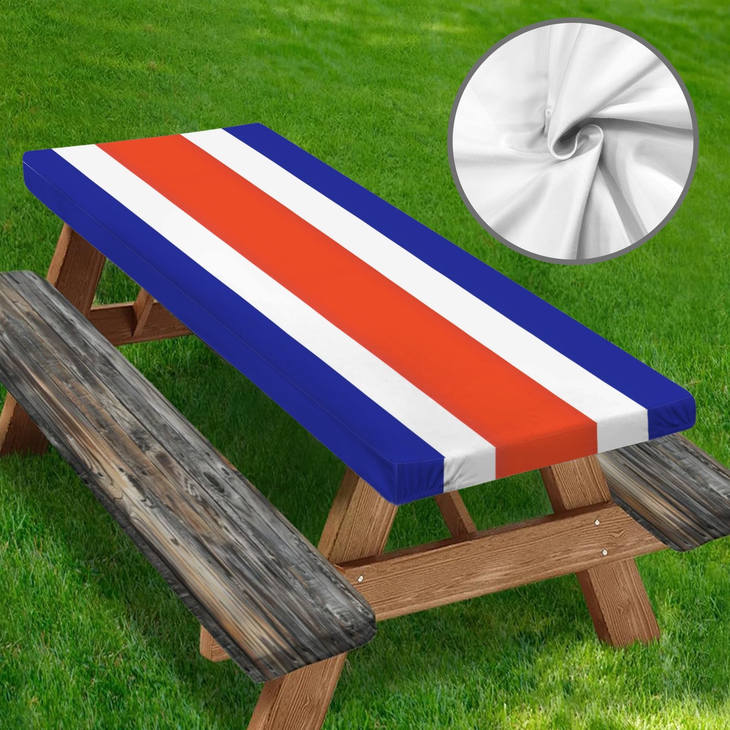 Costa Rica Flag Picnic Table Cover (72" x 30") (Made in the USA)