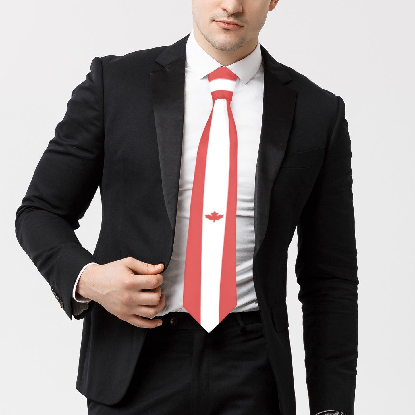 Canada Flag Inspired Classic Necktie (Two Sides)