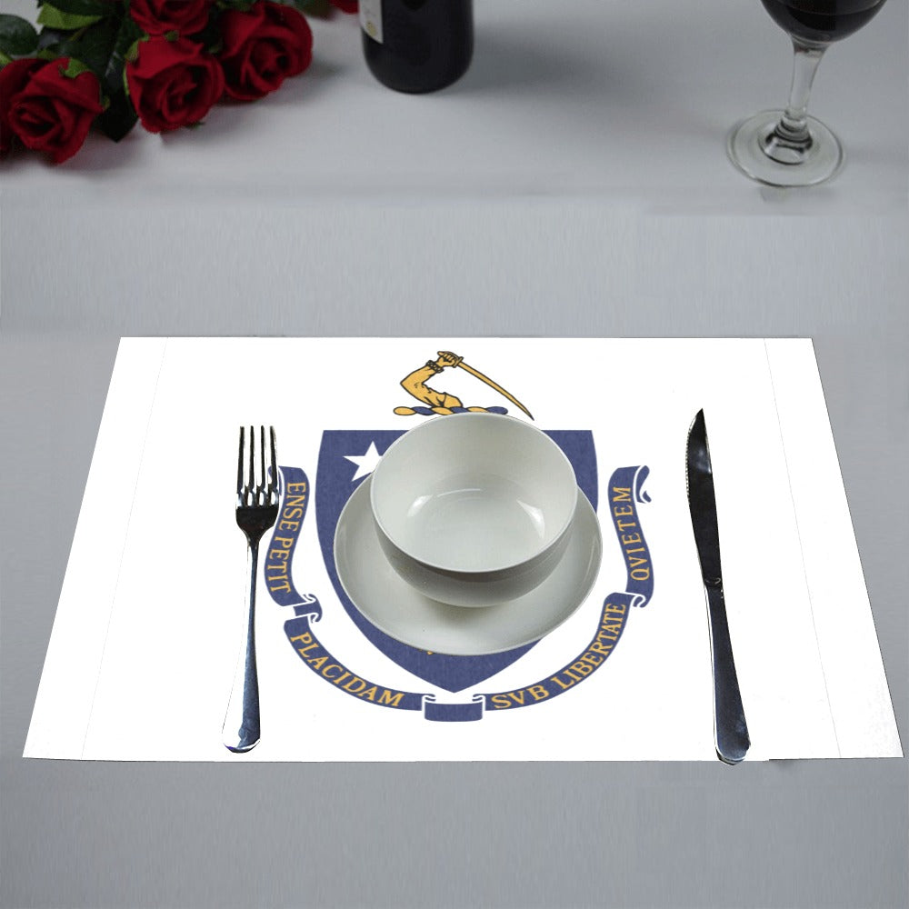 Massachusets Flag Placemats 12" x 18" (Set of 6)