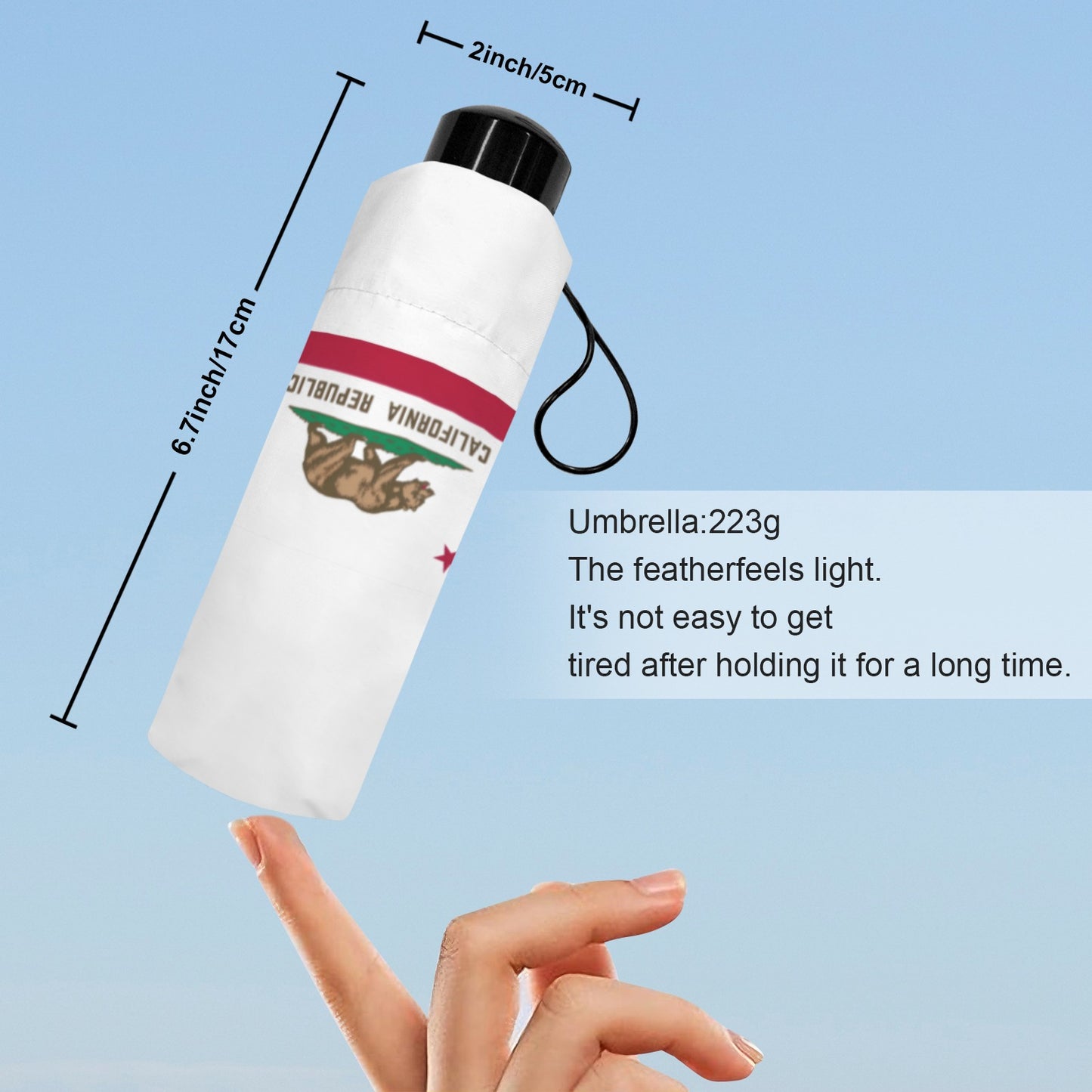 California Flag Inspired Mini Compact Umbrella