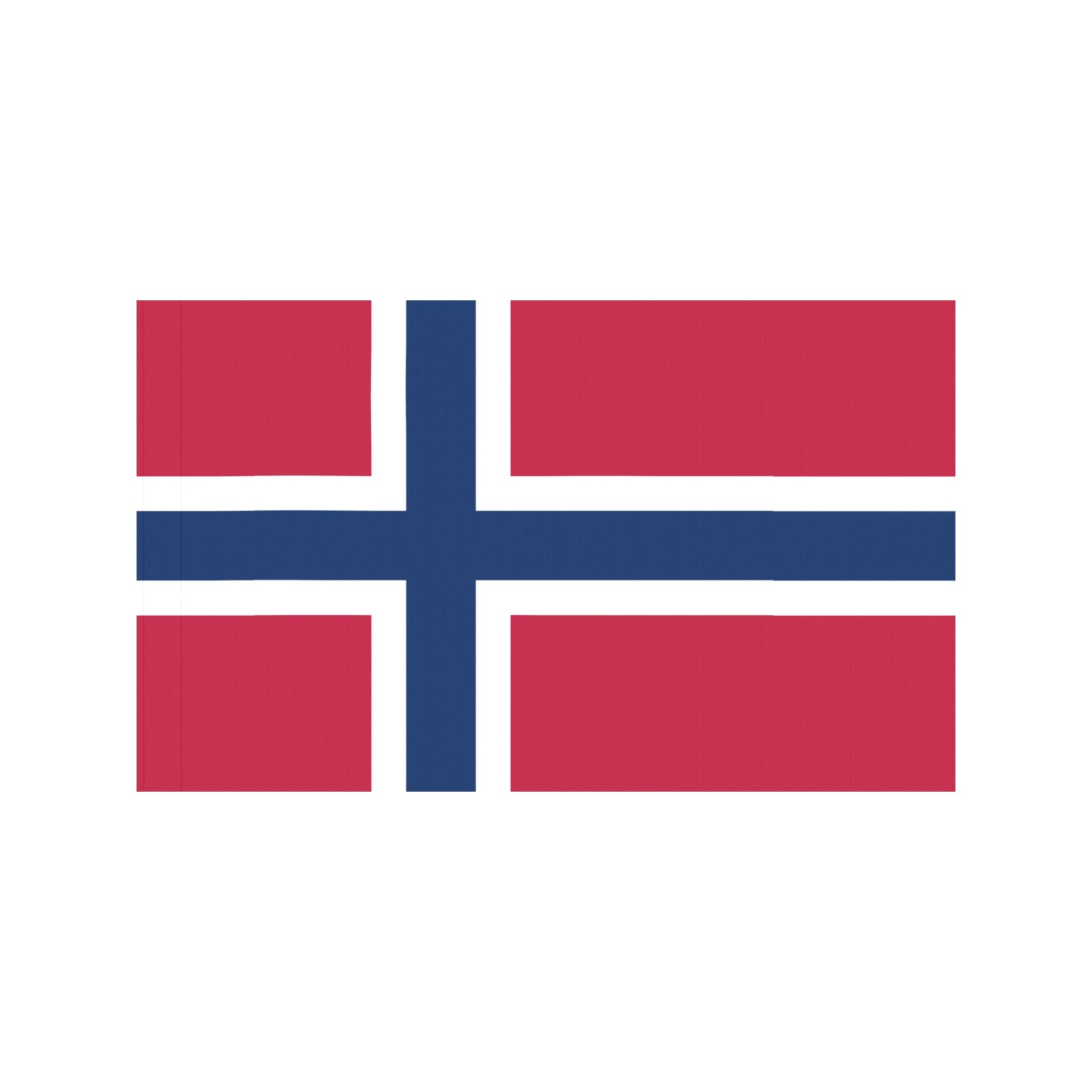Norwegian flag with blue cross by Luv My Flag.