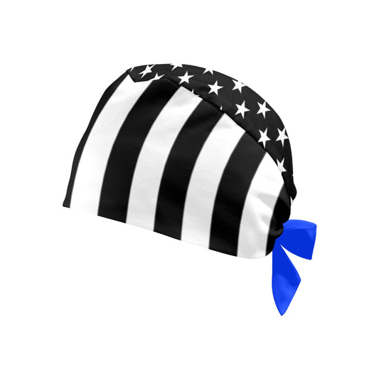 Thin Blue Line Flag Inspired Scrub Cap | Ships from USA
