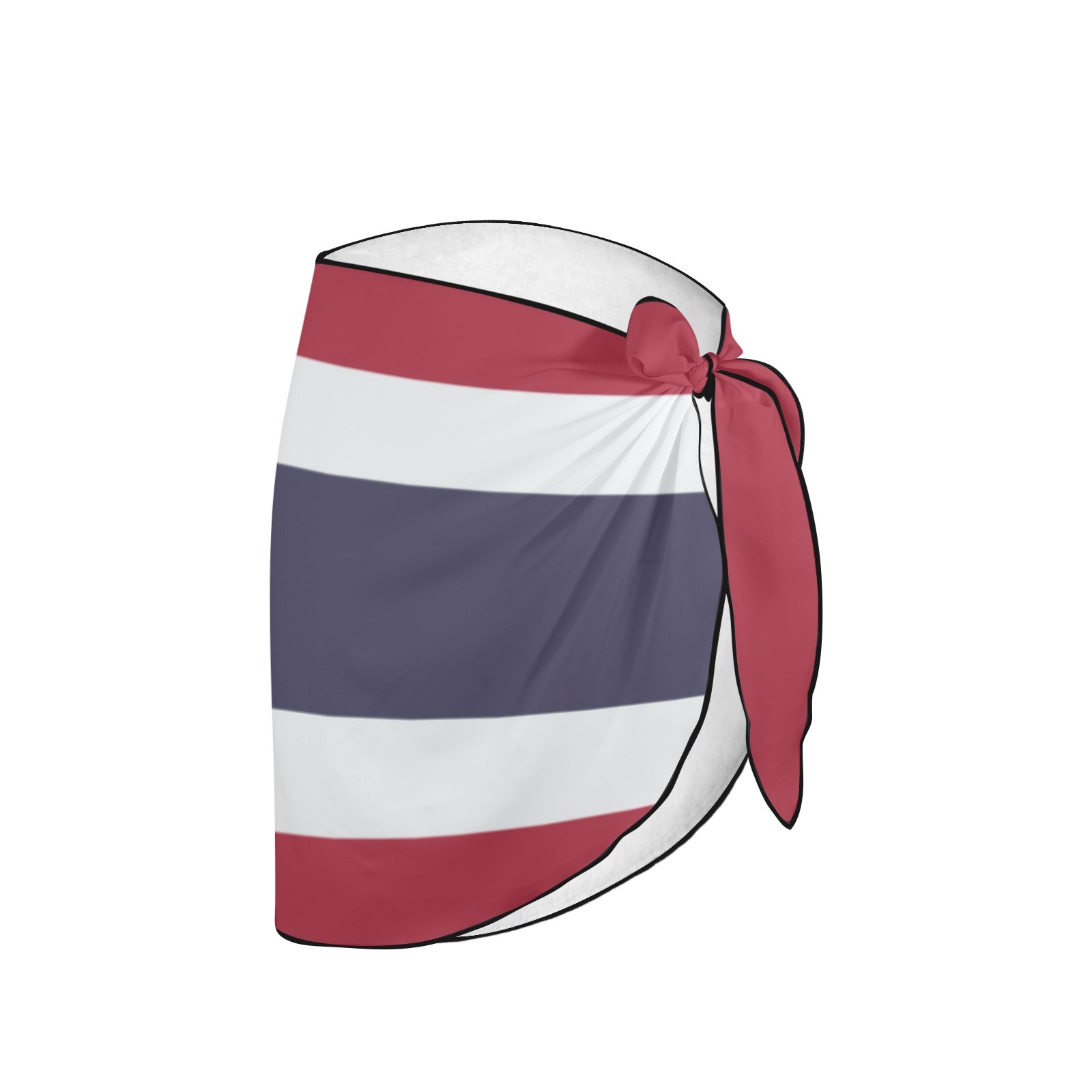 [Luv My Flag] sarong with red, white, blue stripes.