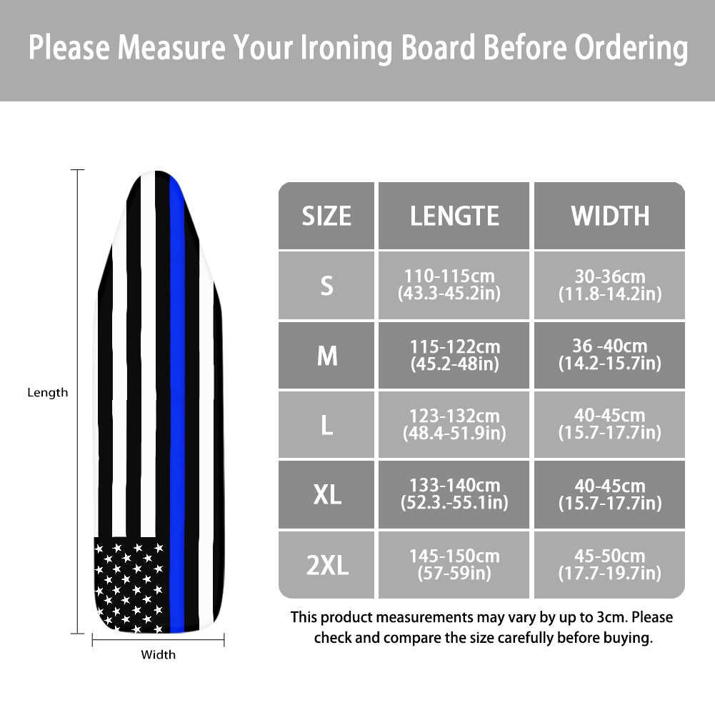 Thin Blue Line Flag Ironing Board Cover