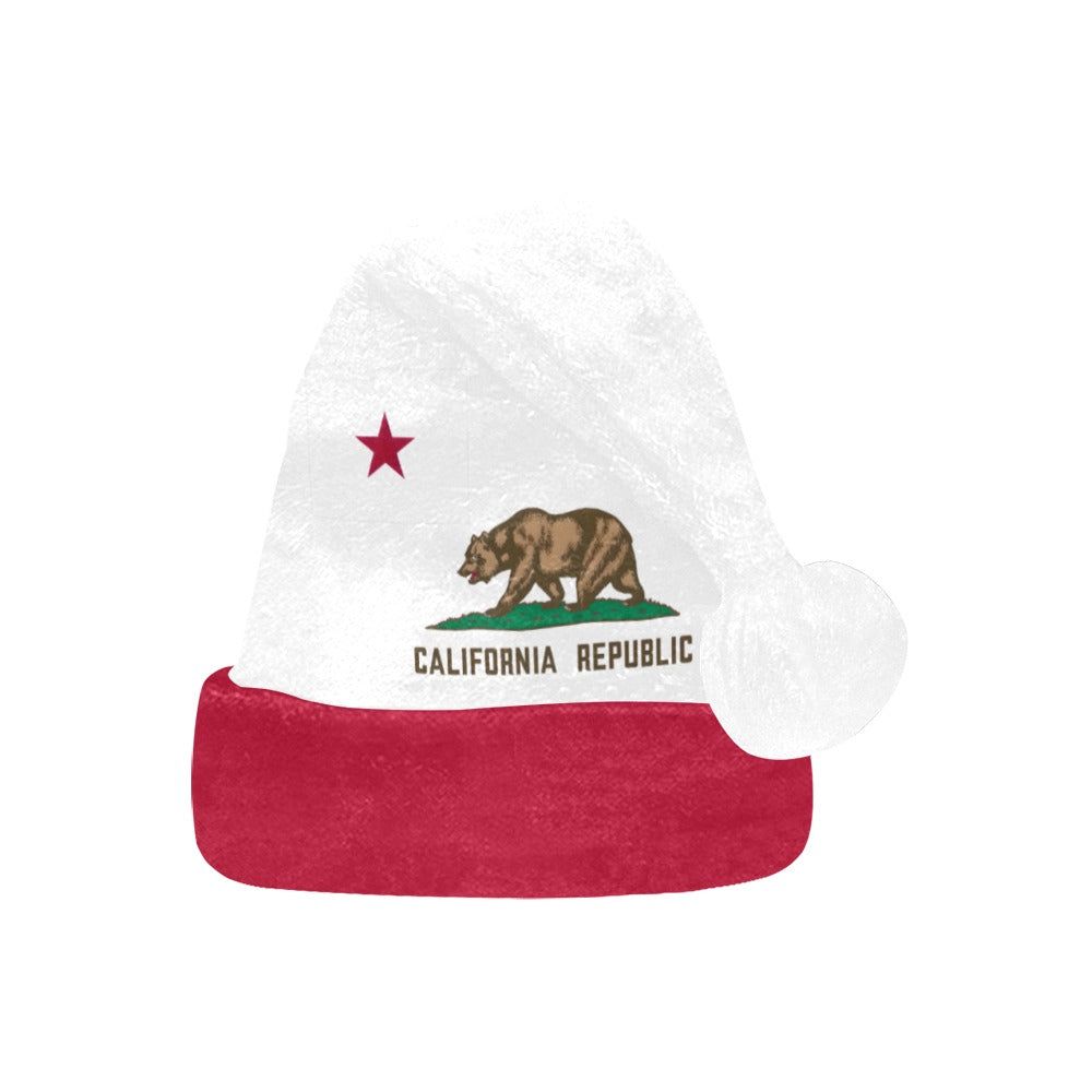California Flag Christmas Santa Hat