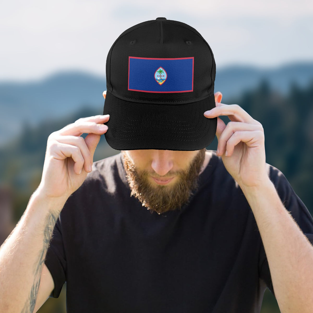 Guam Flag Inspired Baseball Cap | Printed in the  USA