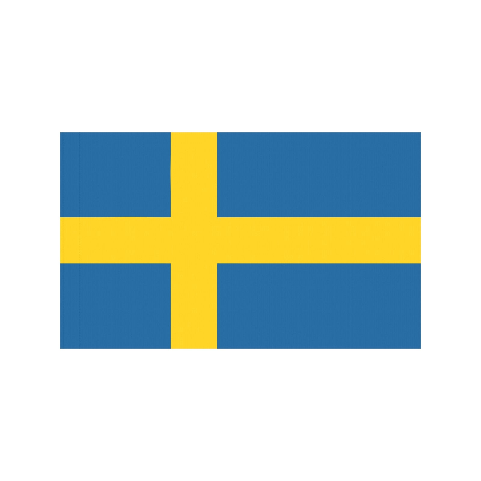 Swedish flag with blue background by Luv My Flag.