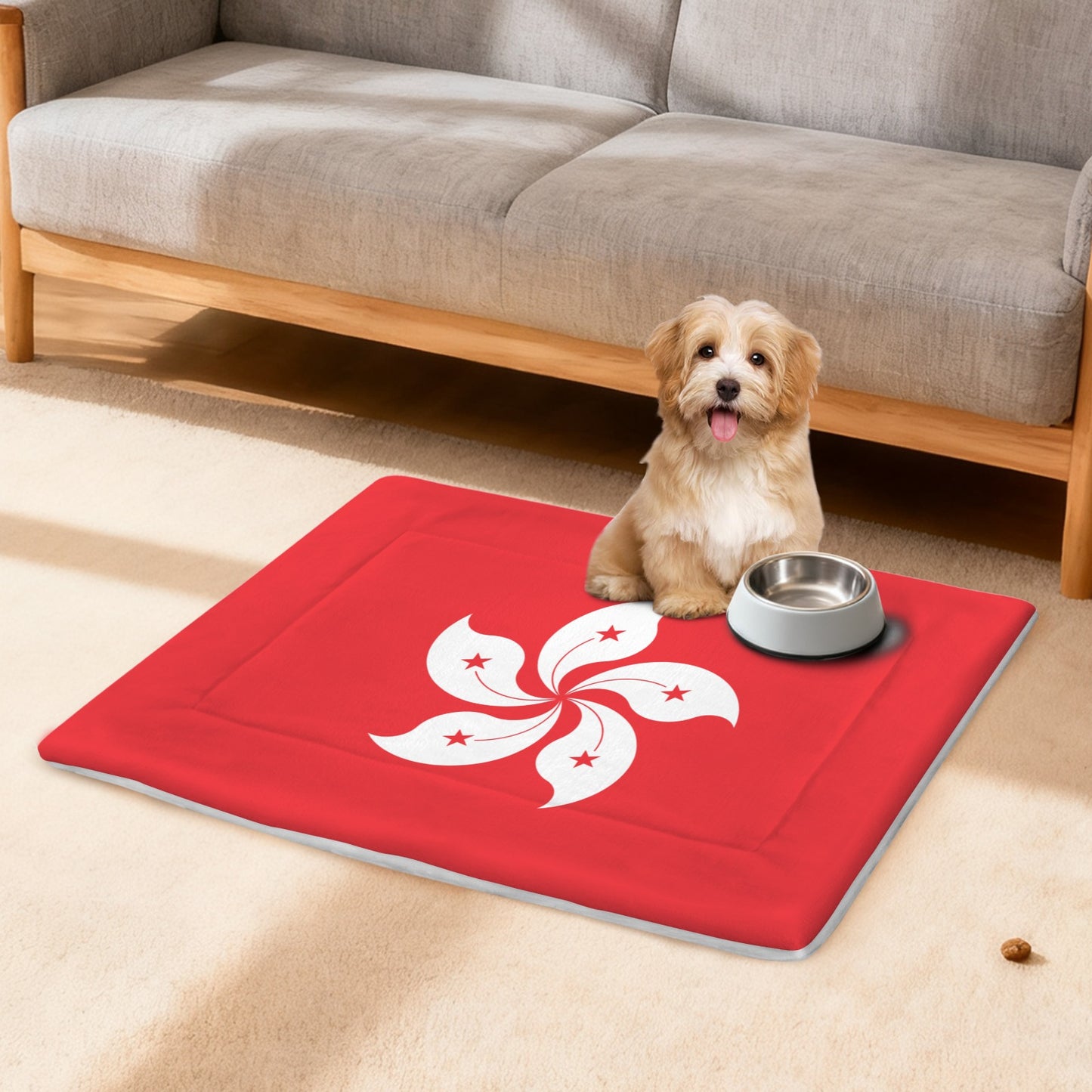 Hong Kong Flag Inspired Pet Mat 25x18inch (Made in the USA)