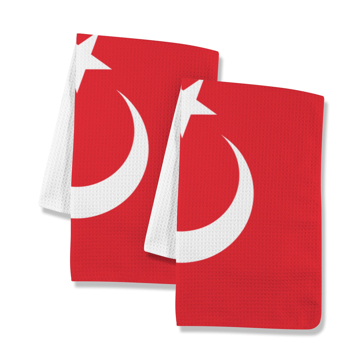 Turkey Flag Inspired Kitchen Towel 40X60cm (Pack of 2) | Printed In the USA