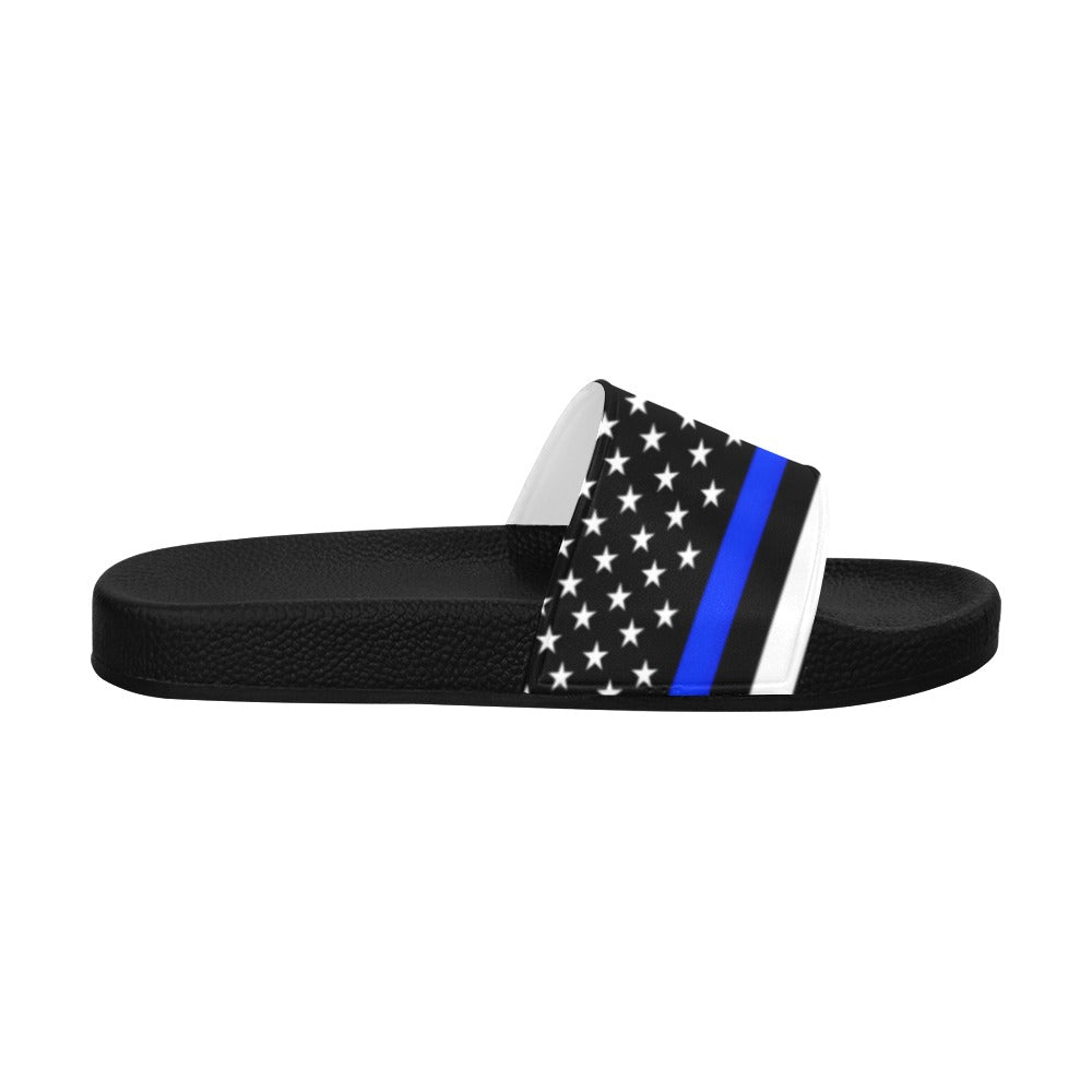 Thin Blue Line Flag Men's Slide Sandals