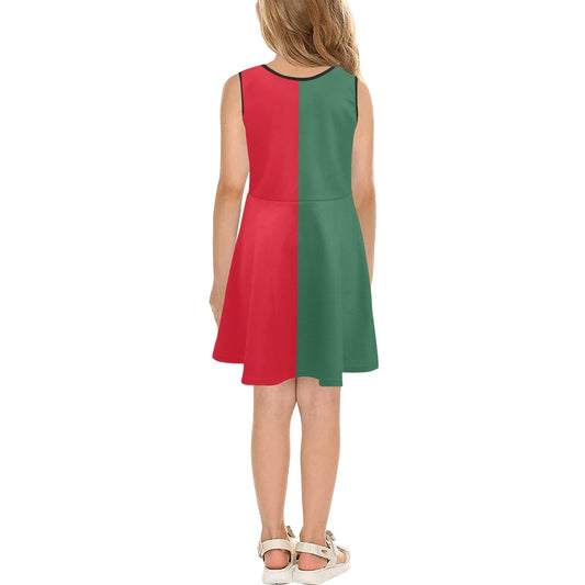 Mexico Flag Inspired Girls' Sleeveless Sundress| Ships from USA