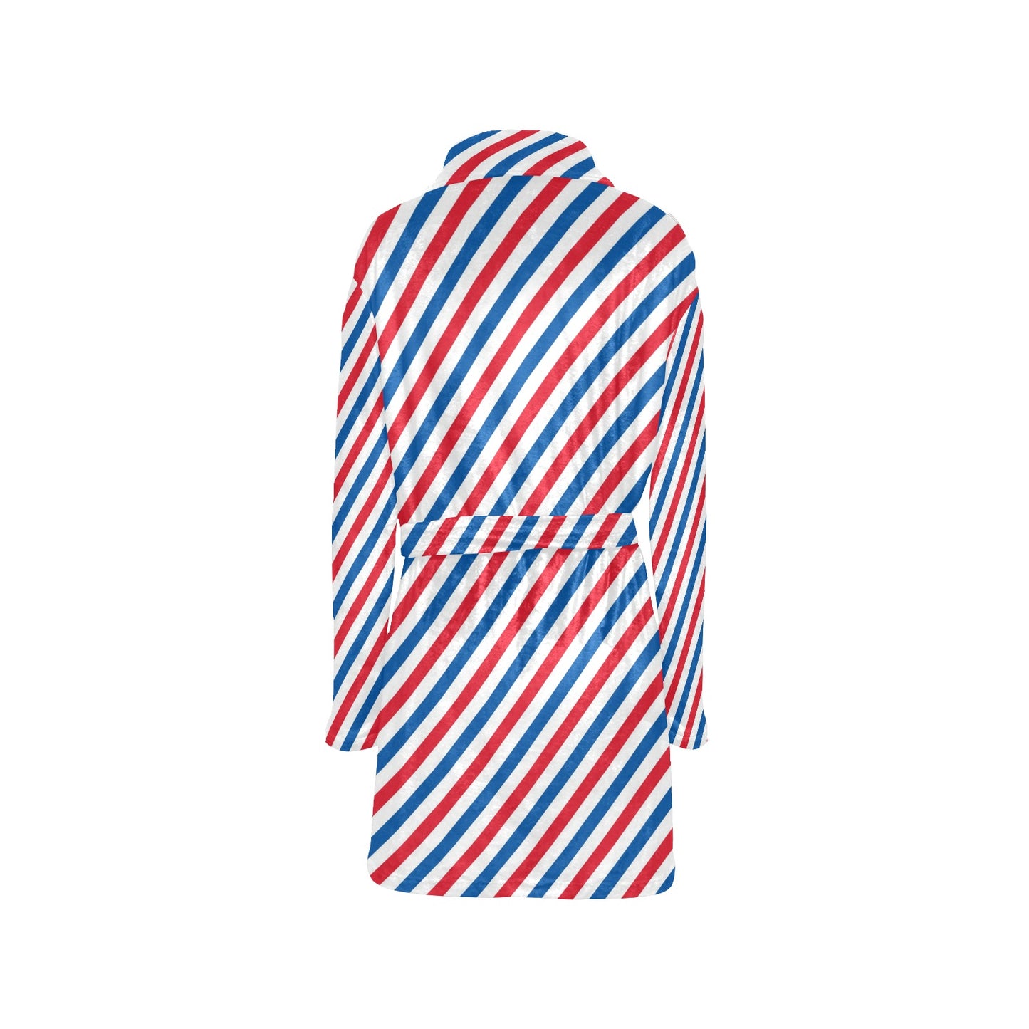 USA/American Flag Inspired Striped Pattern Women's Fleece Robe