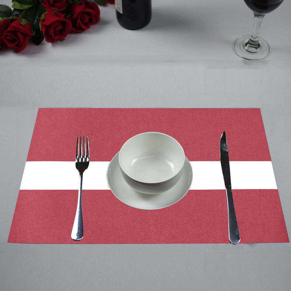 Latvia Flag Placemats 12" x 18" (Set of 6)