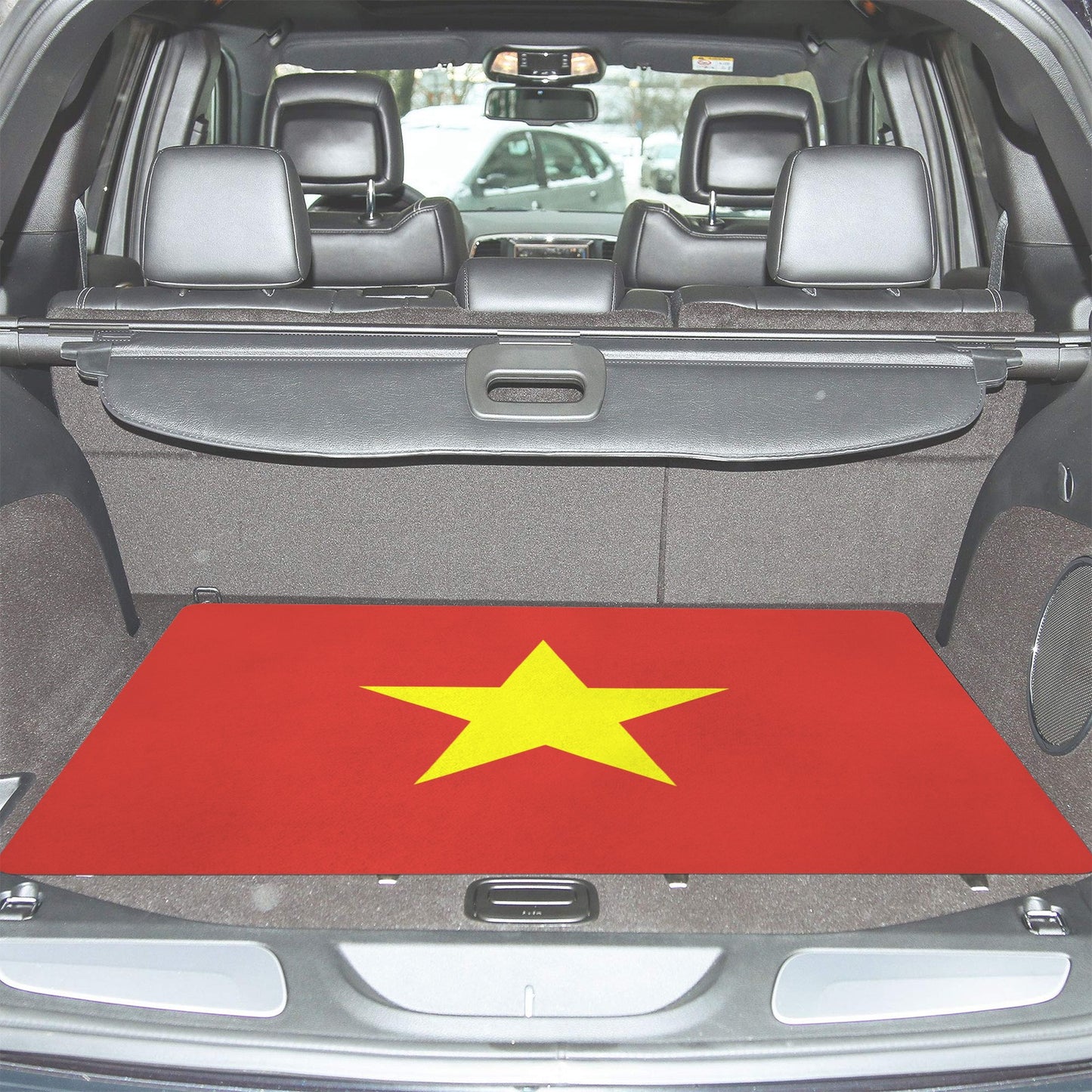 Vietnam Flag Inspired Car Trunk Mat 100 × 75 cm / 39.4 × 30 in Printed in the USA