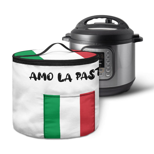 Italy Flag Inspired "AMO LA PASTA"  Electric Pressure Cooker Insulation Bag