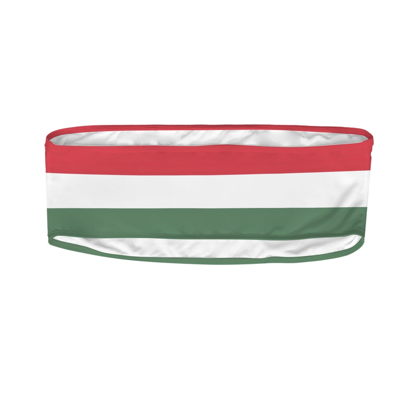 Hungary Flag Inspired Bandeau Tube Bikini Top