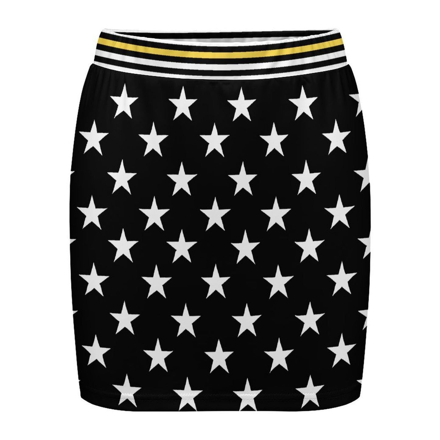Thin Gold Line Flag Inspired Women's Mini Skirt