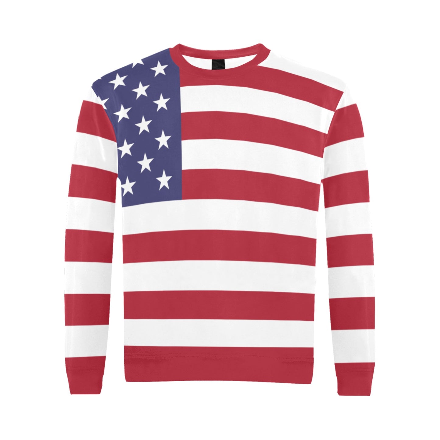 USA/American Flag Inspired Men’s Fuzzy Sweatshirt Made in USA