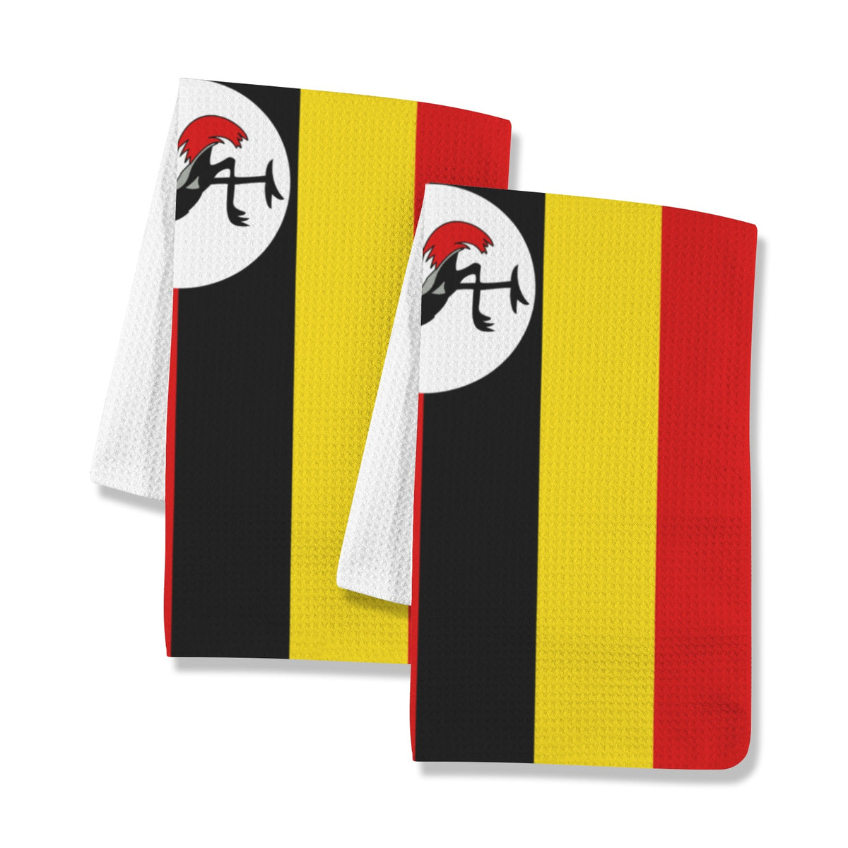 Uganda Flag Inspired Kitchen Towel 40X60cm (Pack of 2) | Printed In the USA
