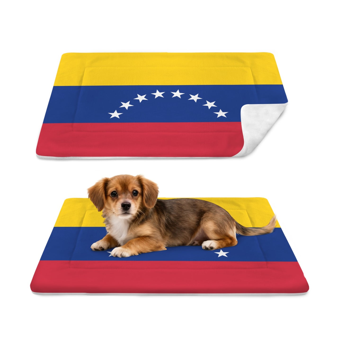 Venezuela Flag Inspired Pet Mat 25x18inch (Made in the USA)