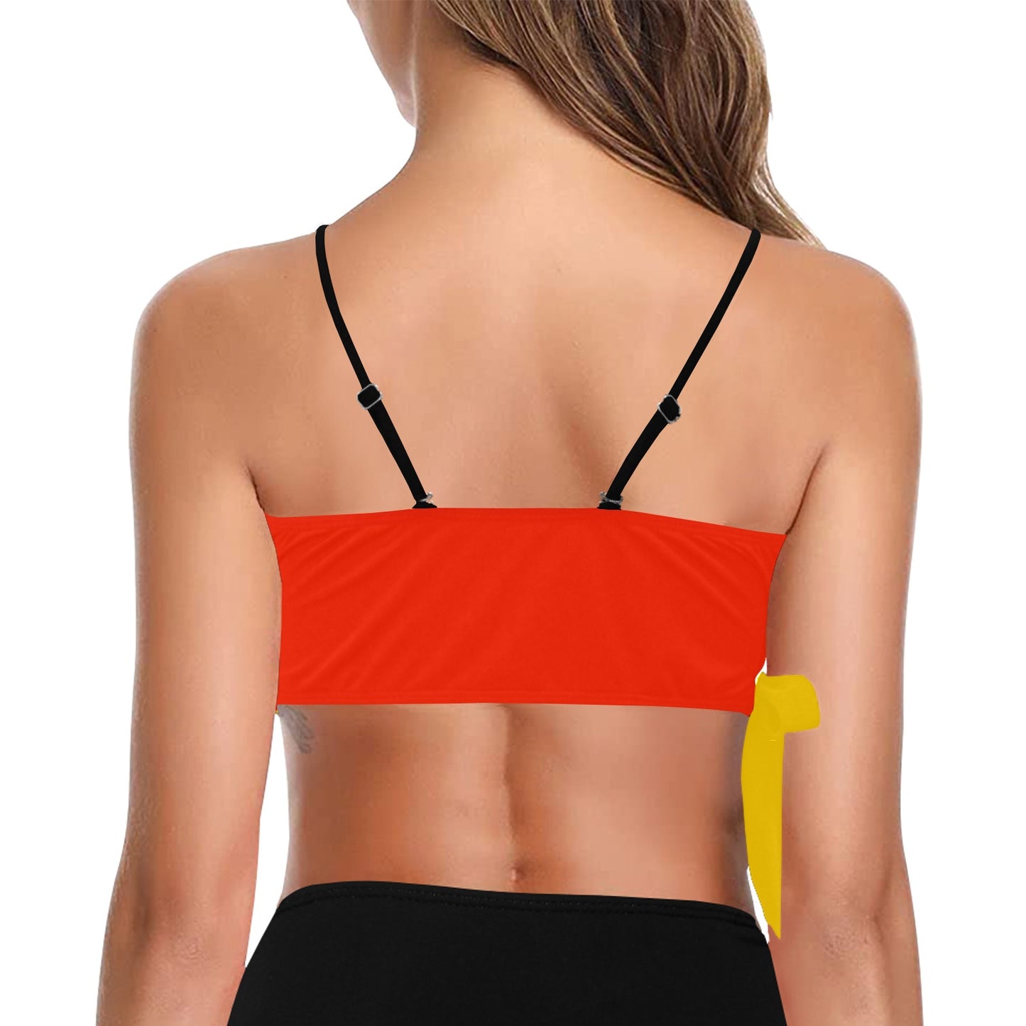 Germany Flag Inspired Knot Side Bikini Top