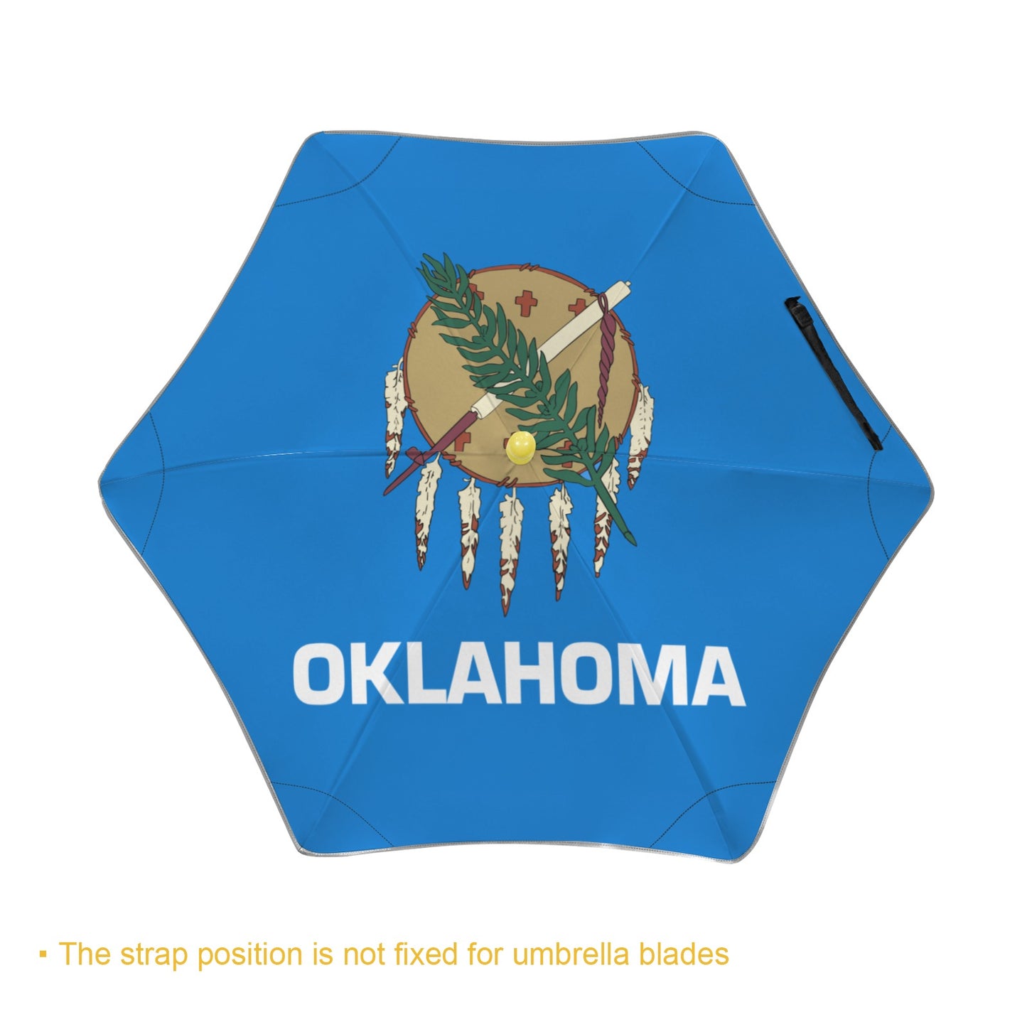 Oklahoma Flag Inspired Kids Safe Round Corner Umbrella