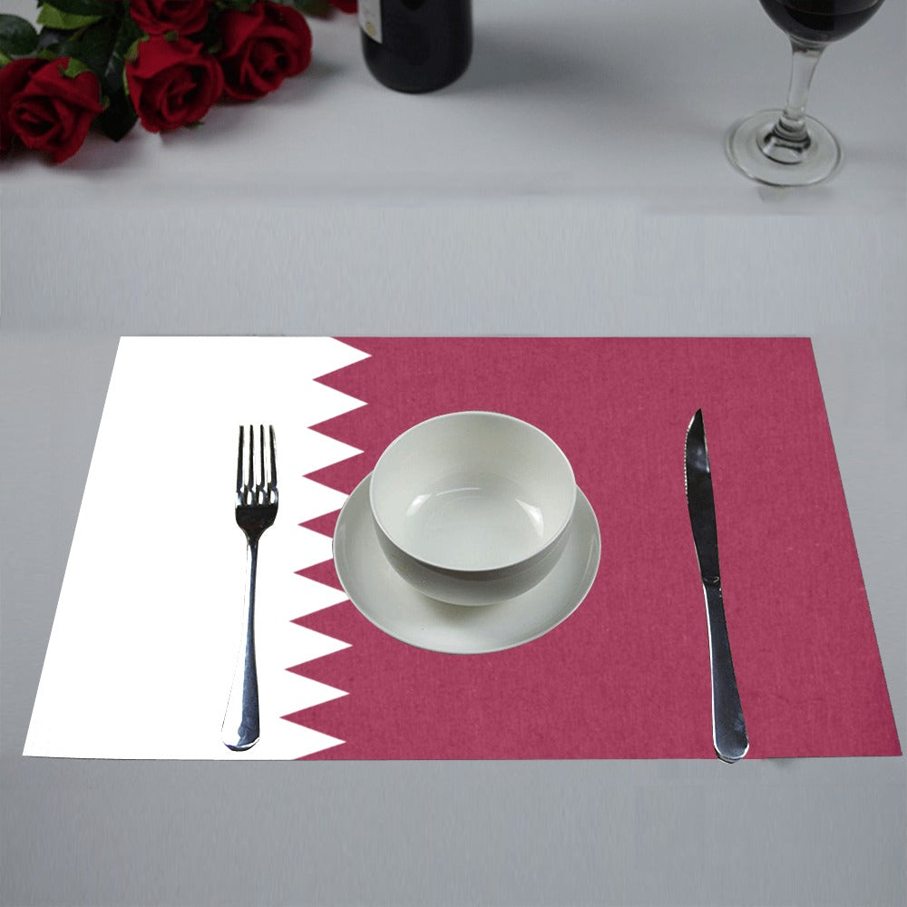 Qatar Flag Placemats 12" x 18" (Set of 6)