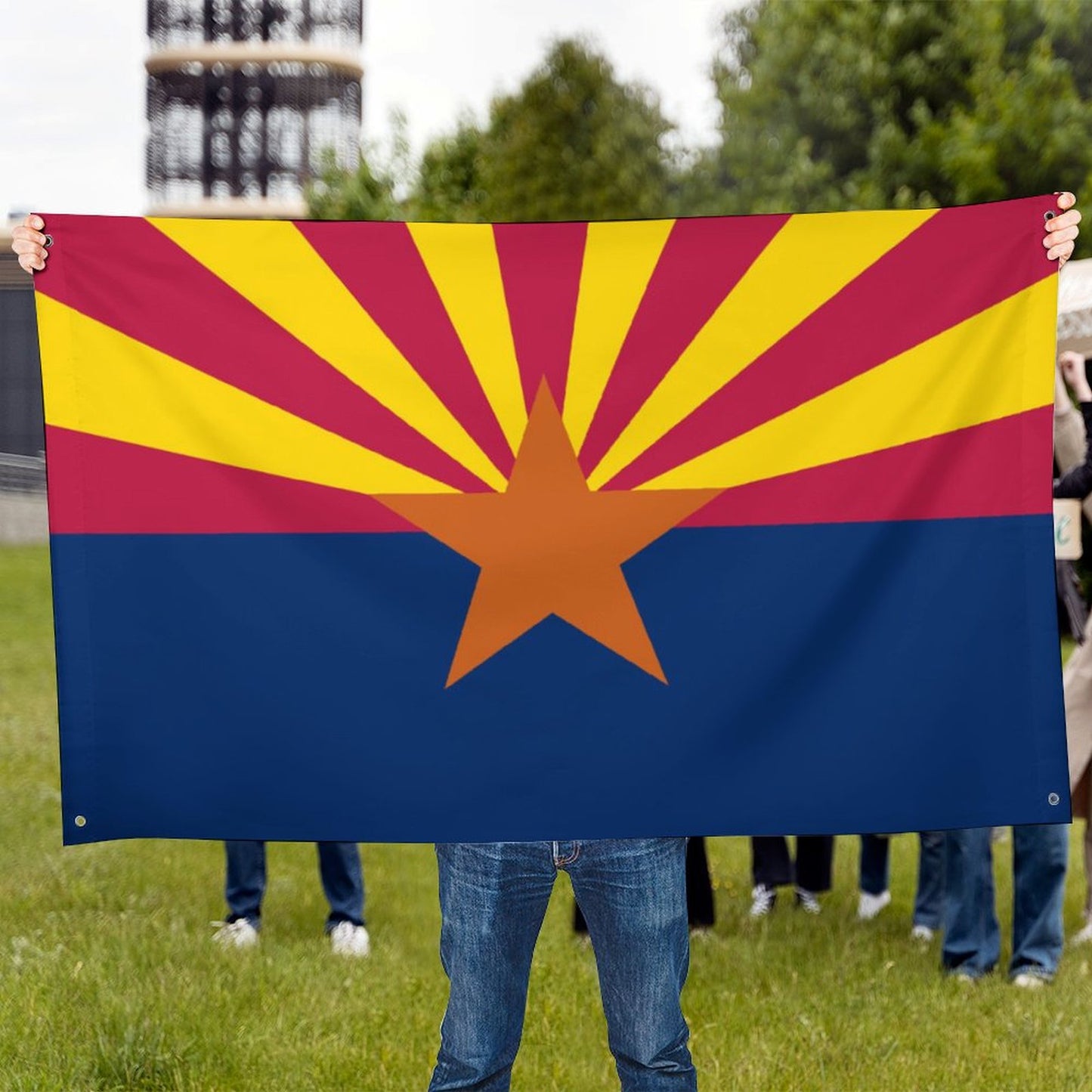 Arizona Flag Inspired Wall Mount Flag with Four Grommets (35x59 in)