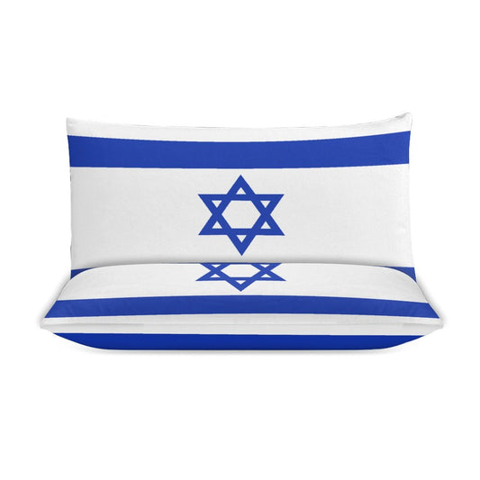 Israel Flag Inspired 3-Piece Bedding Set (1 Duvet Cover + 2 Pillow Shams) – 102"×90"
