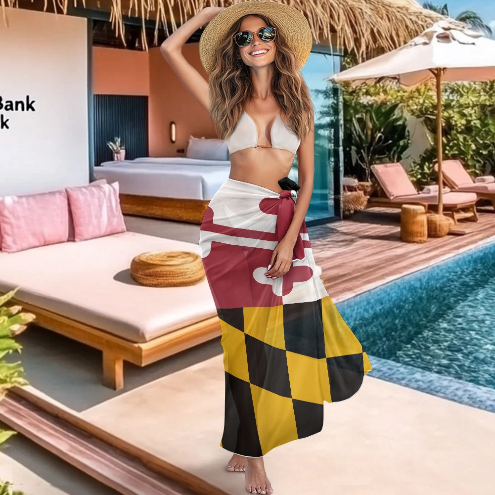 Maryland Flag Inspired Bikini Cover-Up