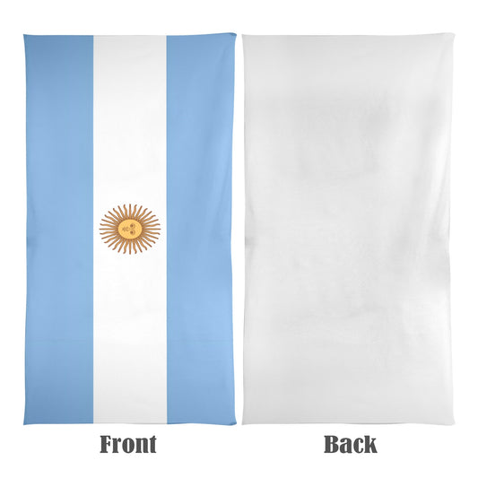 Argentina Flag Inspired Beach Towel 31"x71" (Made in USA)