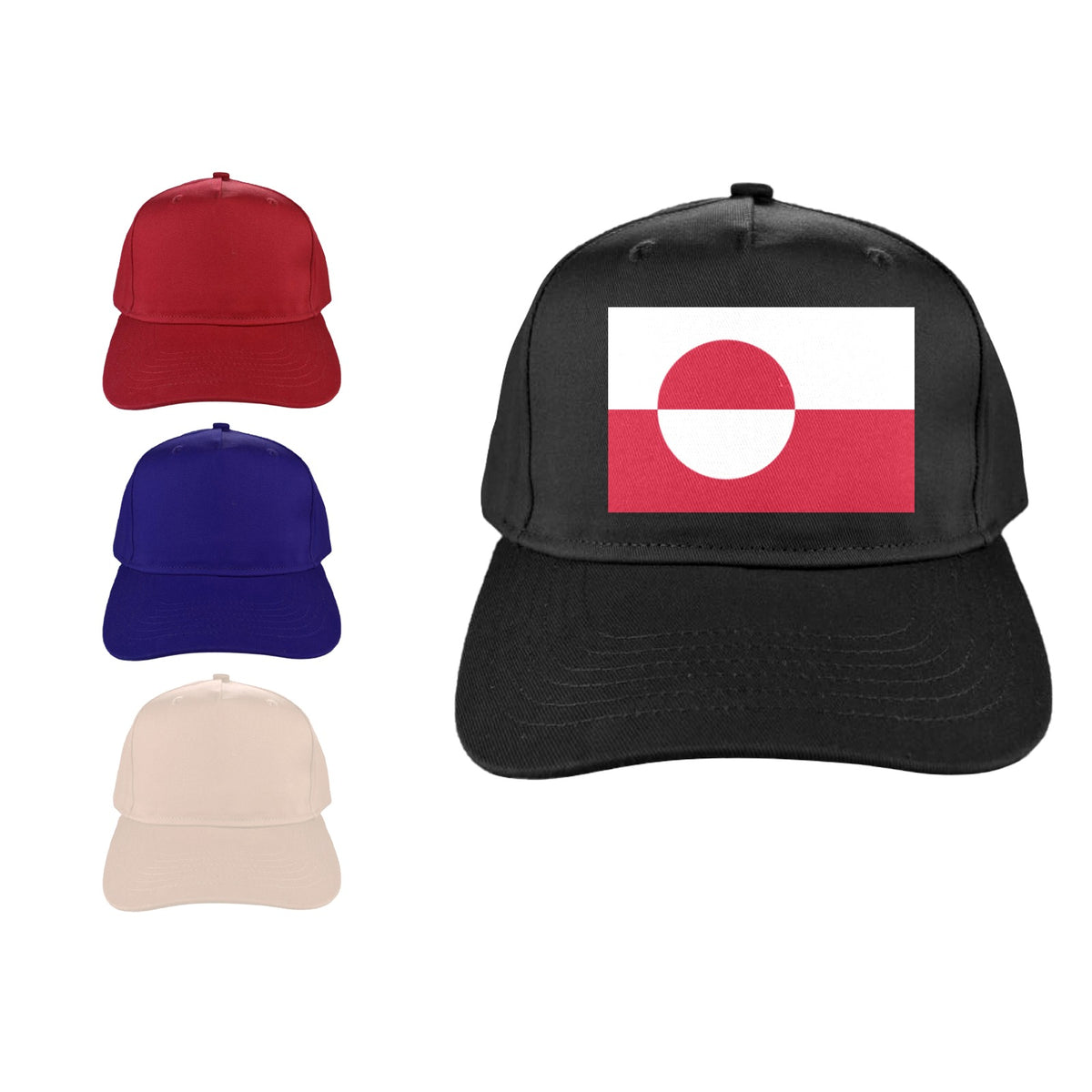 Greenland Flag Inspired Baseball Cap | Printed in the  USA
