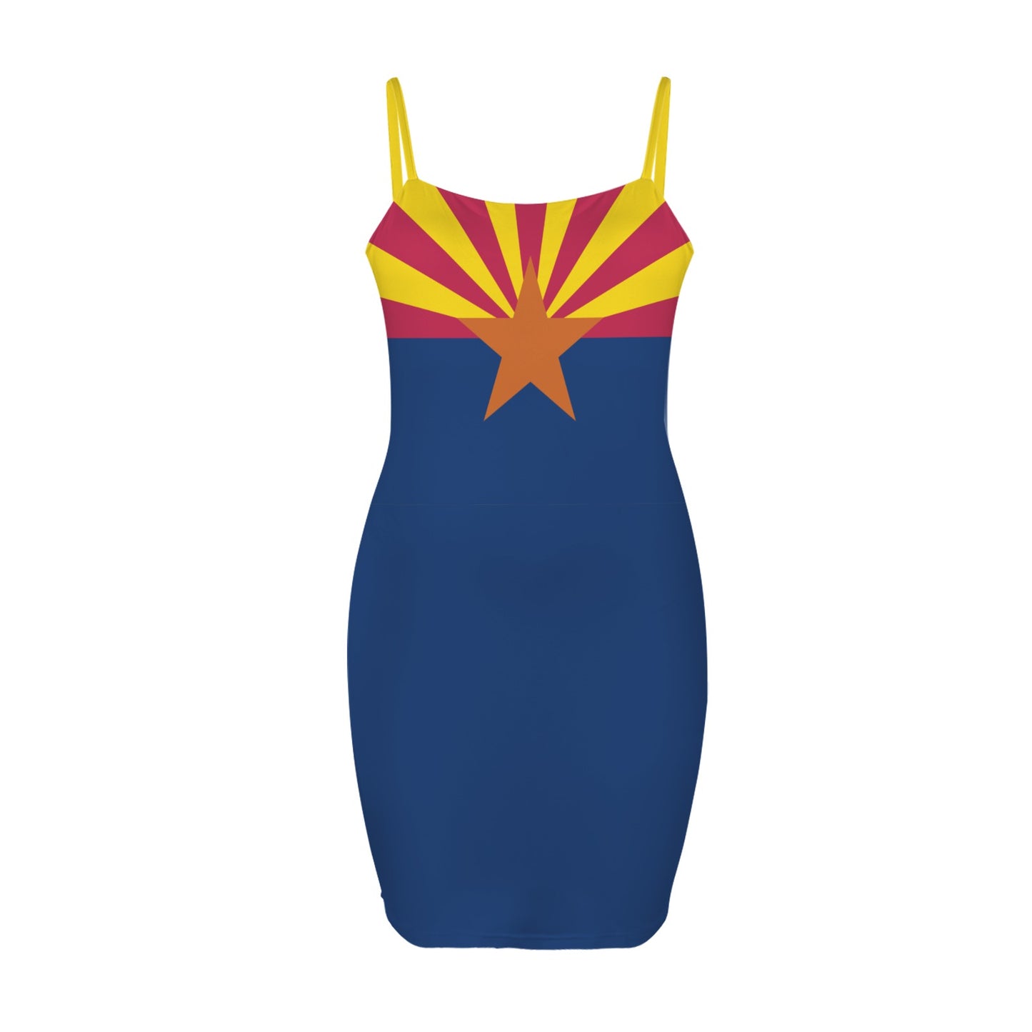 Arizona Flag Inspired Backless Spaghetti Strap Bodycon Dress