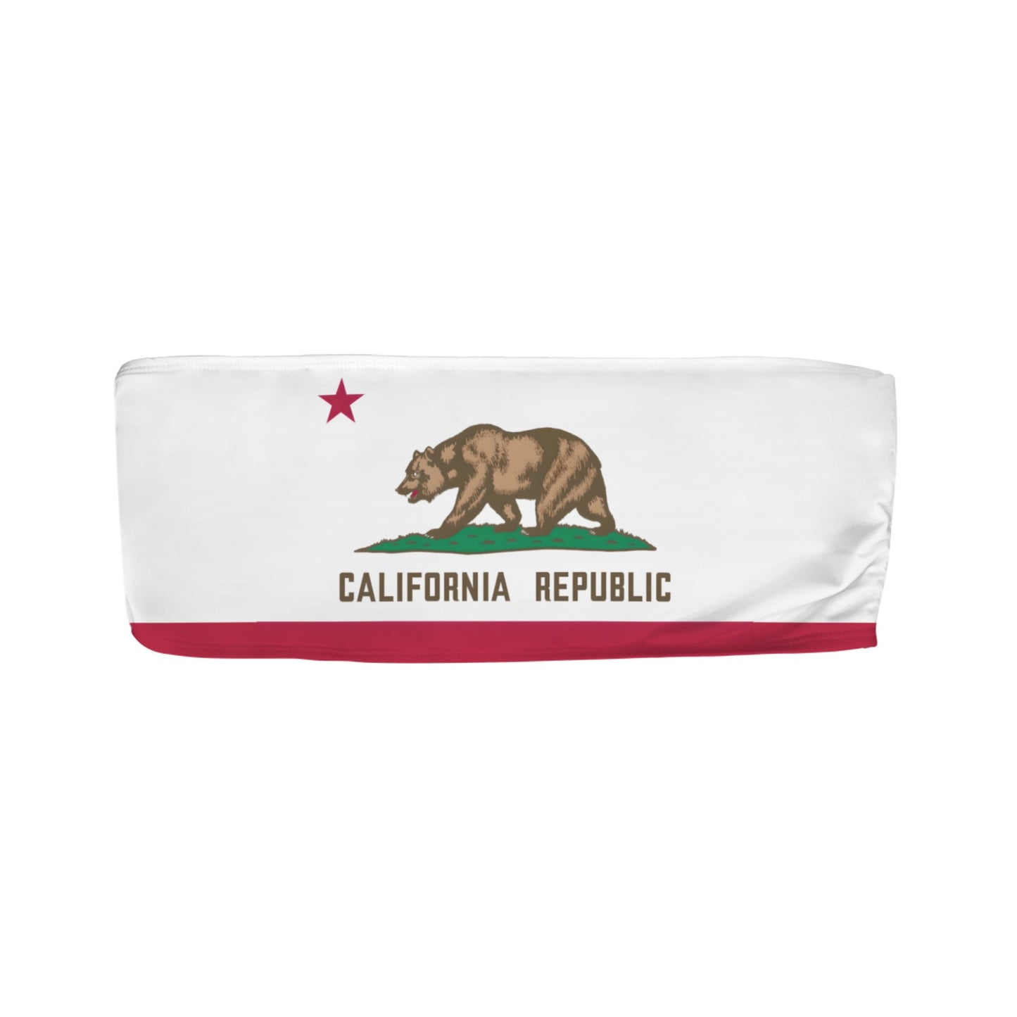 California Flag Inspired Bandeau Tube Bikini Top