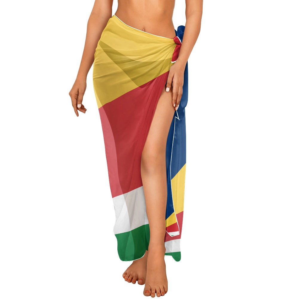 Seychelles Flag Inspired Bikini Cover-Up